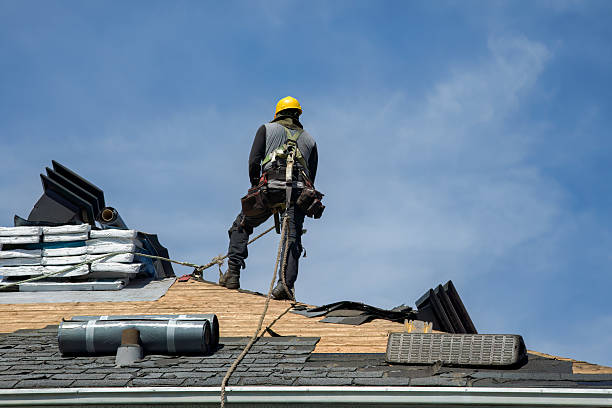 Professional Metal Roofing technician working in Auburndale, MA